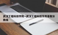 武汉工程科技学院—武汉工程科技学院录取分数线